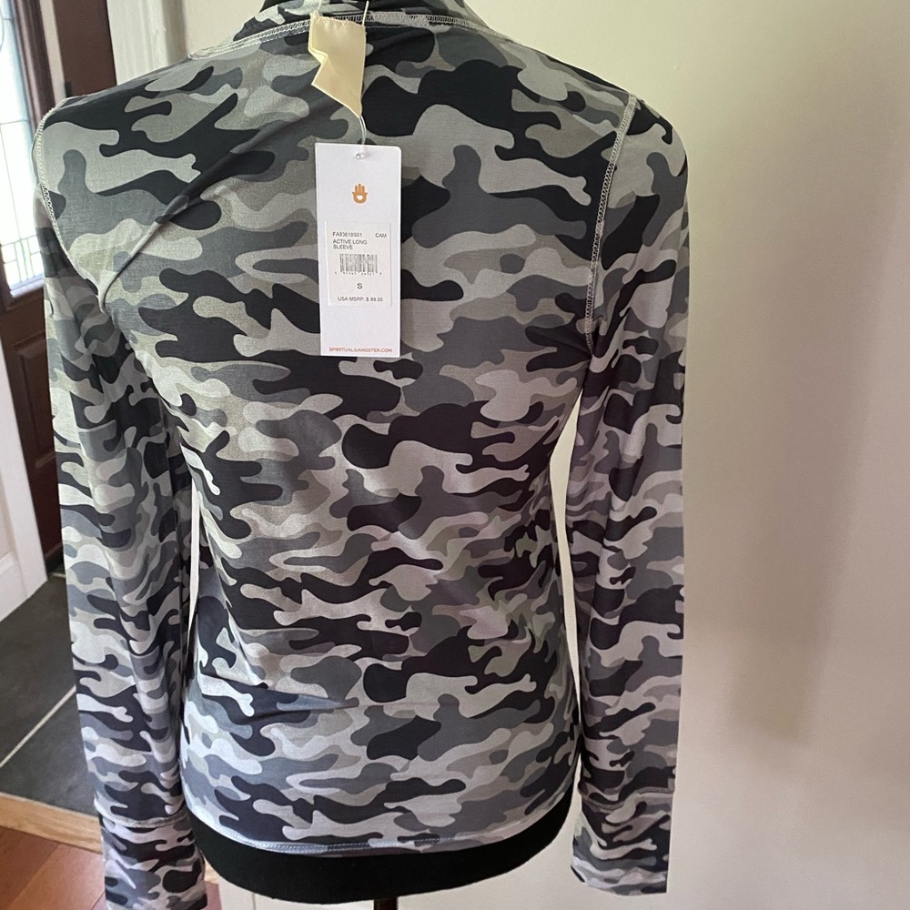 NWT Spiritual Gangster Camo active top